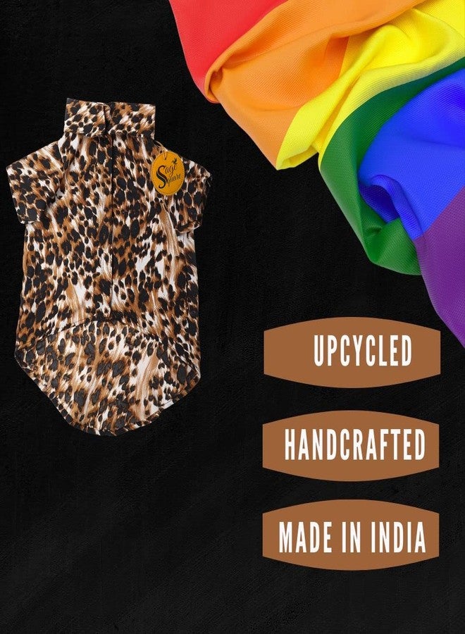 Sage Square Funky Soft Material Dog Shirt | Cool/Funky Print Pet | Soft Light Weight | Comfortable & Breathable Dog Clothing | Trendy Vest Outfit (XLarge - 26 inch) (Leopard Print) - Image 4